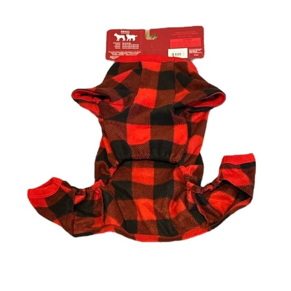 Wondershop Holiday Buffalo Check Red Fleece Dog Cat Family Pajamas Small Target - Picture 3 of 5